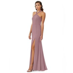 Azazie “Rue” A-Line Pleated Chiffon Floor-Length Gown